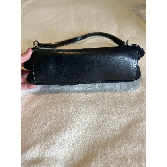 Franco Sarto Purse Black Quilted Handbag Smartlyte Zip Pockets READ - Picture 4 of 12